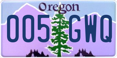 OR license plate 005GWQ