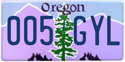 OR license plate 005GYL