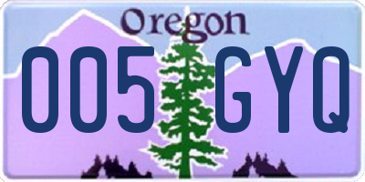 OR license plate 005GYQ