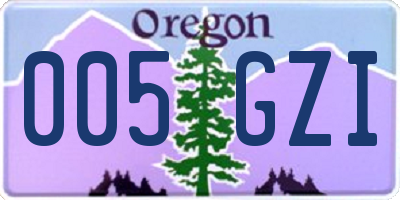 OR license plate 005GZI