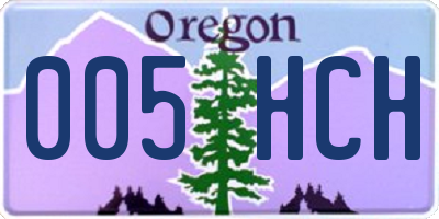 OR license plate 005HCH
