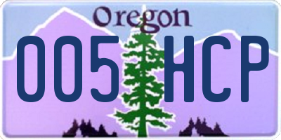 OR license plate 005HCP