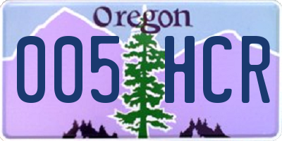 OR license plate 005HCR