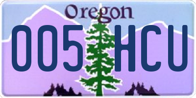 OR license plate 005HCU