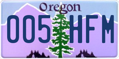 OR license plate 005HFM