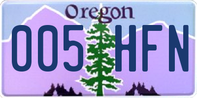 OR license plate 005HFN