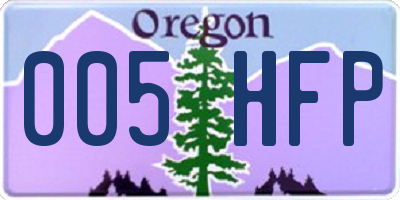 OR license plate 005HFP