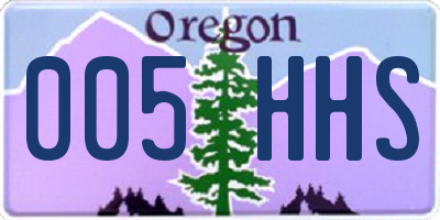 OR license plate 005HHS