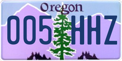 OR license plate 005HHZ