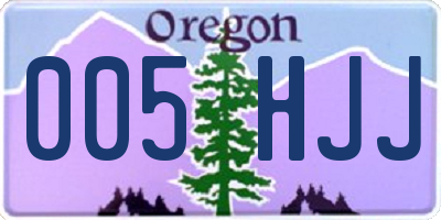 OR license plate 005HJJ