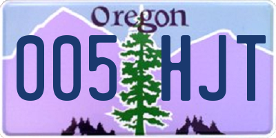 OR license plate 005HJT