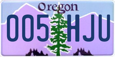OR license plate 005HJU