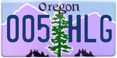 OR license plate 005HLG