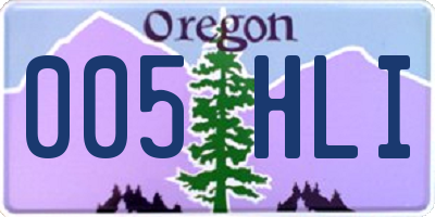 OR license plate 005HLI