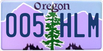 OR license plate 005HLM
