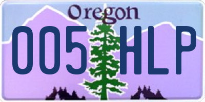 OR license plate 005HLP