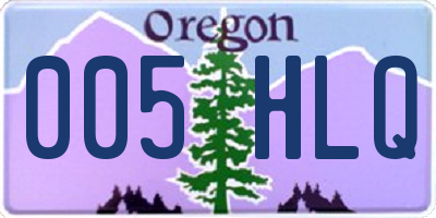 OR license plate 005HLQ