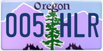OR license plate 005HLR