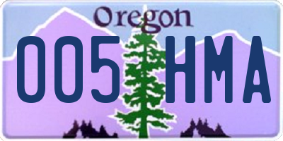 OR license plate 005HMA