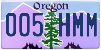 OR license plate 005HMM