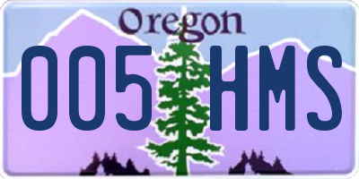 OR license plate 005HMS