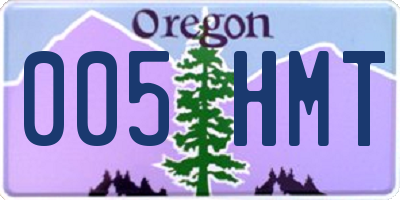 OR license plate 005HMT