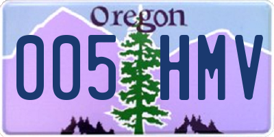 OR license plate 005HMV