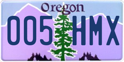 OR license plate 005HMX