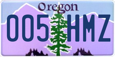 OR license plate 005HMZ