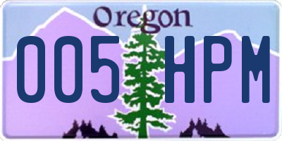 OR license plate 005HPM