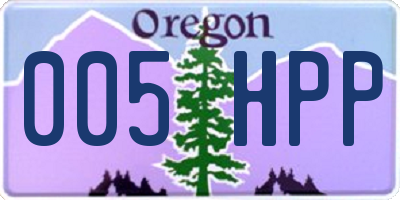 OR license plate 005HPP