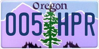 OR license plate 005HPR