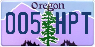 OR license plate 005HPT