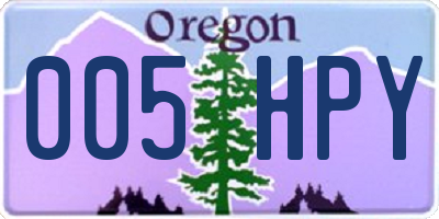 OR license plate 005HPY
