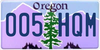OR license plate 005HQM