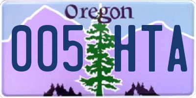 OR license plate 005HTA