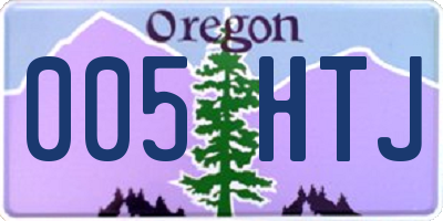 OR license plate 005HTJ