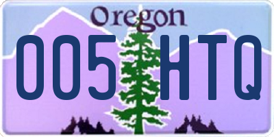 OR license plate 005HTQ