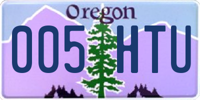 OR license plate 005HTU