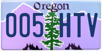 OR license plate 005HTV