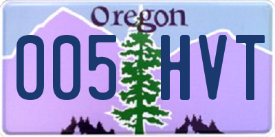 OR license plate 005HVT