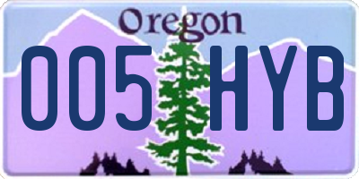 OR license plate 005HYB