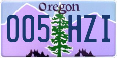 OR license plate 005HZI