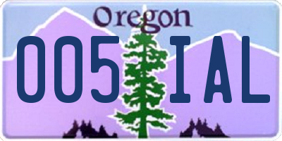 OR license plate 005IAL