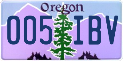 OR license plate 005IBV