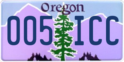 OR license plate 005ICC