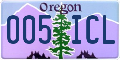 OR license plate 005ICL