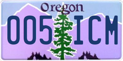 OR license plate 005ICM