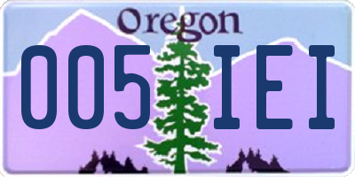 OR license plate 005IEI