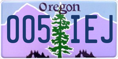 OR license plate 005IEJ